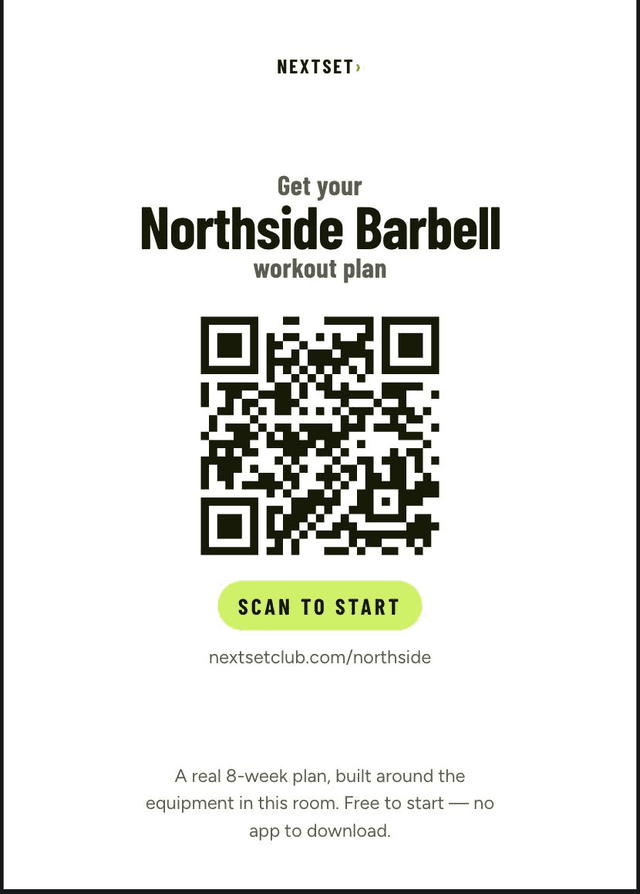 The printable QR poster for a gym